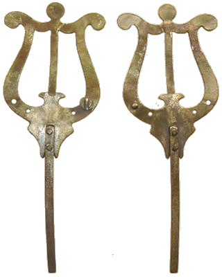 Verchroomde/verzilverde bladmuziekhouder, 1850-1940