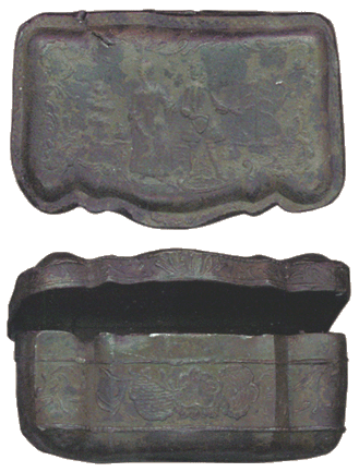 Tinnen snuifdoosje 1700-1775