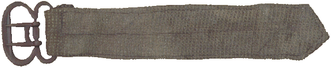 'Napoleontische' gesp met riem van textiel, 1795-1810
