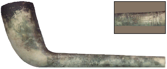 Kleipijp met naam van eigenaar, 1800-1850