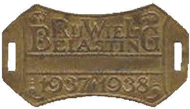 Rijwielbelastingplaatje 1937-1938