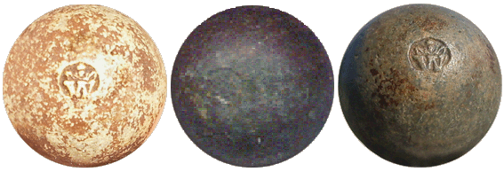 Ingestempelde  musketkogel, 1600-1800