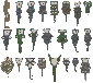 Diverse kledinghaken, verschillende dateringen