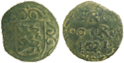 Reckheimse imitatie-Duit (brons), Fricir 1621